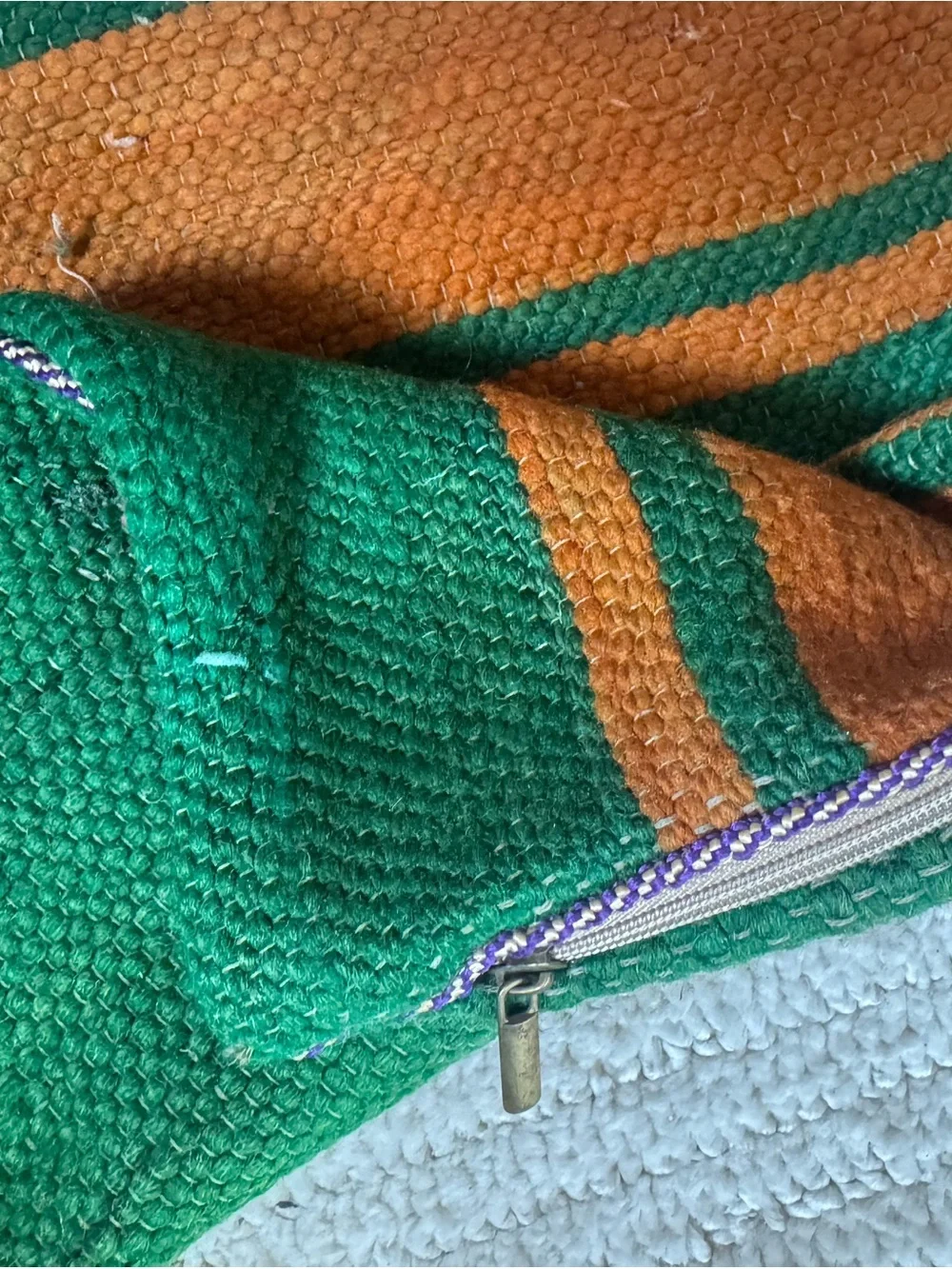 Handwoven Moroccan Berber wool pillow cover